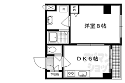 ＡＦＩＣＩＯＮ堀川 4階1DKの間取り