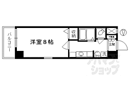 ロイヤルシティ西大路 7階1Kの間取り