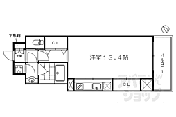 京阪本線 清水五条駅 徒歩2分の賃貸マンション 7階ワンルームの間取り