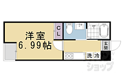 京阪本線 清水五条駅 徒歩3分の賃貸マンション 3階1Kの間取り