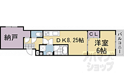 Ｓフラット円町 1階1SLDKの間取り