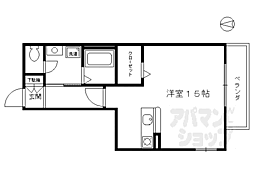 メゾン綾小路 201 2階ワンルームの間取り