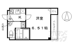 JR東海道・山陽本線 京都駅 徒歩5分の賃貸マンション 3階1Kの間取り