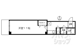 レジデンス池ノ内 1階1Kの間取り