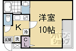 ＥＮ西ノ京二条 3階1Kの間取り
