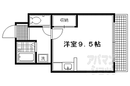 カーサセブン 3階1Kの間取り