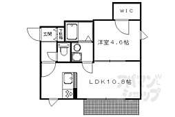 ガスパール鷹峯 1階1LDKの間取り
