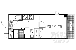 エスリード西小路御池 7階1Kの間取り