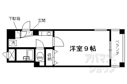 JR東海道・山陽本線 京都駅 徒歩1分の賃貸マンション 5階1Kの間取り