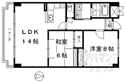 サニーパーク小坂 10階2LDKの間取り