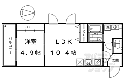 京阪本線 清水五条駅 徒歩7分の賃貸マンション 5階1LDKの間取り