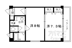 JR東海道・山陽本線 京都駅 徒歩1分の賃貸マンション 9階2Kの間取り
