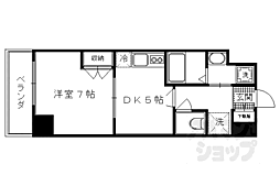 阪急京都本線 京都河原町駅 徒歩4分の賃貸マンション 9階1DKの間取り