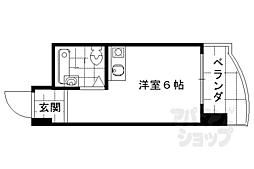 JR東海道・山陽本線 京都駅 徒歩11分の賃貸マンション 1階ワンルームの間取り