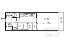 ベラジオ京都壬生イーストゲート 3階1Kの間取り