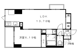 JR東海道・山陽本線 京都駅 徒歩5分の賃貸マンション 5階1LDKの間取り