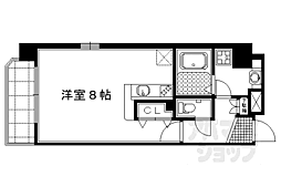 京阪本線 三条駅 徒歩2分の賃貸マンション 5階1Kの間取り
