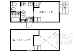 ロフティ四条大宮 2階1Kの間取り