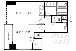 GLANZ七条通 1DKの間取図画像