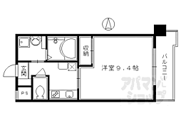 ヴァンボヌール 1Kの間取図画像