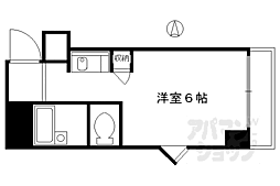 ノアズアーク京都朱雀 1Kの間取図画像