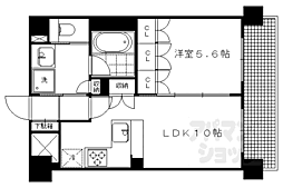 リーガル京都河原町五条2 1LDKの間取図画像