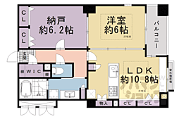 コンフォール御所南 1SLDKの間取図画像