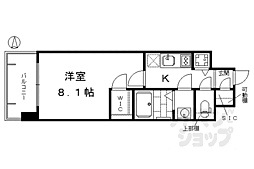 エスリード京都梅小路 1Kの間取図画像
