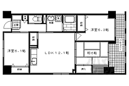 フレア五条 3LDKの間取図画像