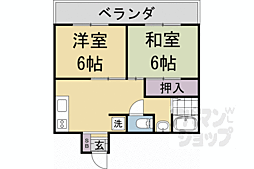サンライブマンション 2DKの間取図画像