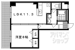 ヴィラグレイス 1LDKの間取図画像
