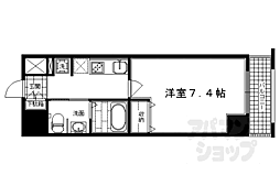 アーバンフラッツ四条西洞院 1Kの間取図画像