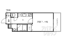 ベラジオ京都壬生イーストゲート 1Kの間取図画像