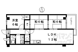 インペリアル京都 3LDKの間取図画像