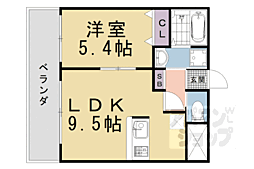 LaFiteOMIYA 1LDKの間取図画像