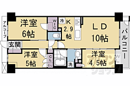 ファインレジデンス京都五条通 3LDKの間取図画像