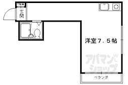 ハイツチロル ワンルームの間取図画像