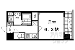 アスヴェル京都堀川高辻 1Kの間取図画像