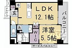 ファインレジデンス京都五条通 1LDKの間取図画像