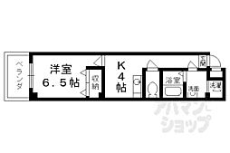 サンシャイン烏丸 1Kの間取図画像