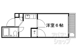 エバーグリーンヴィラ堀川 1Kの間取図画像