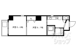 LE.SAPHIR西大路2 2Kの間取図画像