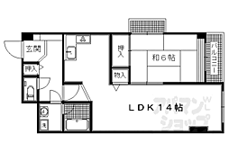 レトロマンション3 1LDKの間取図画像