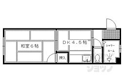 千高ビルB棟 1DKの間取図画像