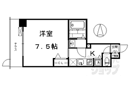 サムティ京都西大路 1Kの間取図画像