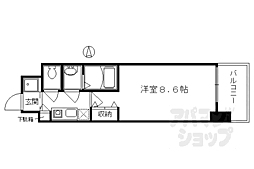 グラート堀川 1Kの間取図画像