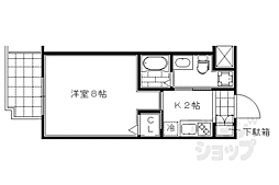 欒NIJO 1Kの間取図画像