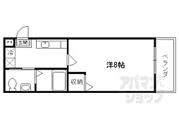 フラッティ西本願寺 1Kの間取図画像