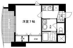 サムティ京都二条 1Kの間取図画像