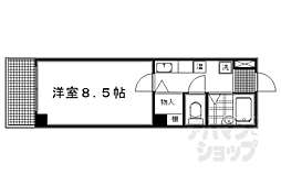 エスポワール聚楽 1Kの間取図画像